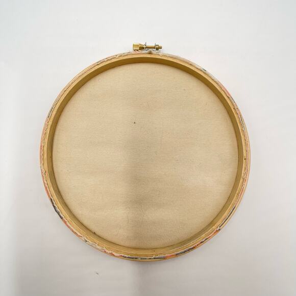 8" Orange Cute Halloween Bat Wall Hanging Felt Embroidery Rind Art - Picture 5 of 5